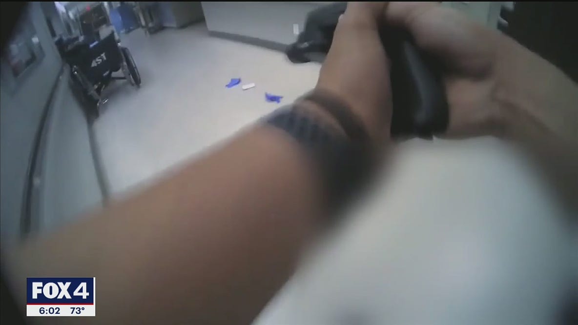 Dallas Methodist hospital shooting captured on surveillance, body camera